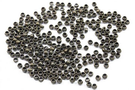 Quetschperlen 2mm bronze/silber 100 Stk Bronze
