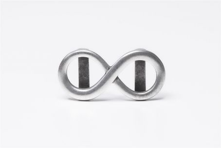 Metall Schieber "Infinity"  silber 27,5x13mm 