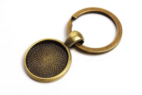 Schlüsselanhänger mit 18mm-Fassung bronze 