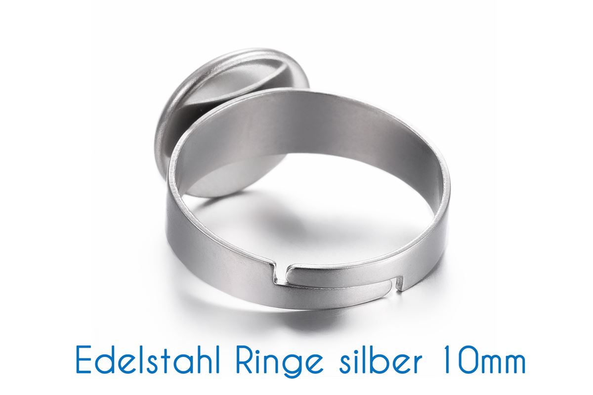 DIYEAH 8 Stück Ringrohlinge Silber - Verstellbare Bastelringe Für Schmuckherstellung